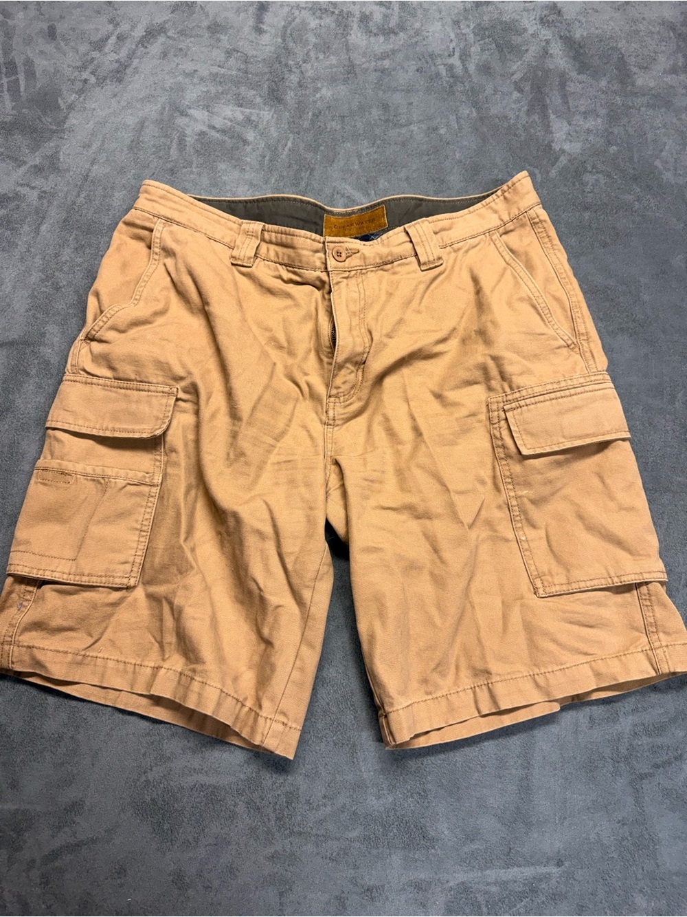 Men's Cargo Shorts in Tan - Comfortable Utility Style Quality Canvas
